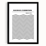 Bohemian Black and White Chevron Art | Eclectic Bauhaus Boho Decor Print