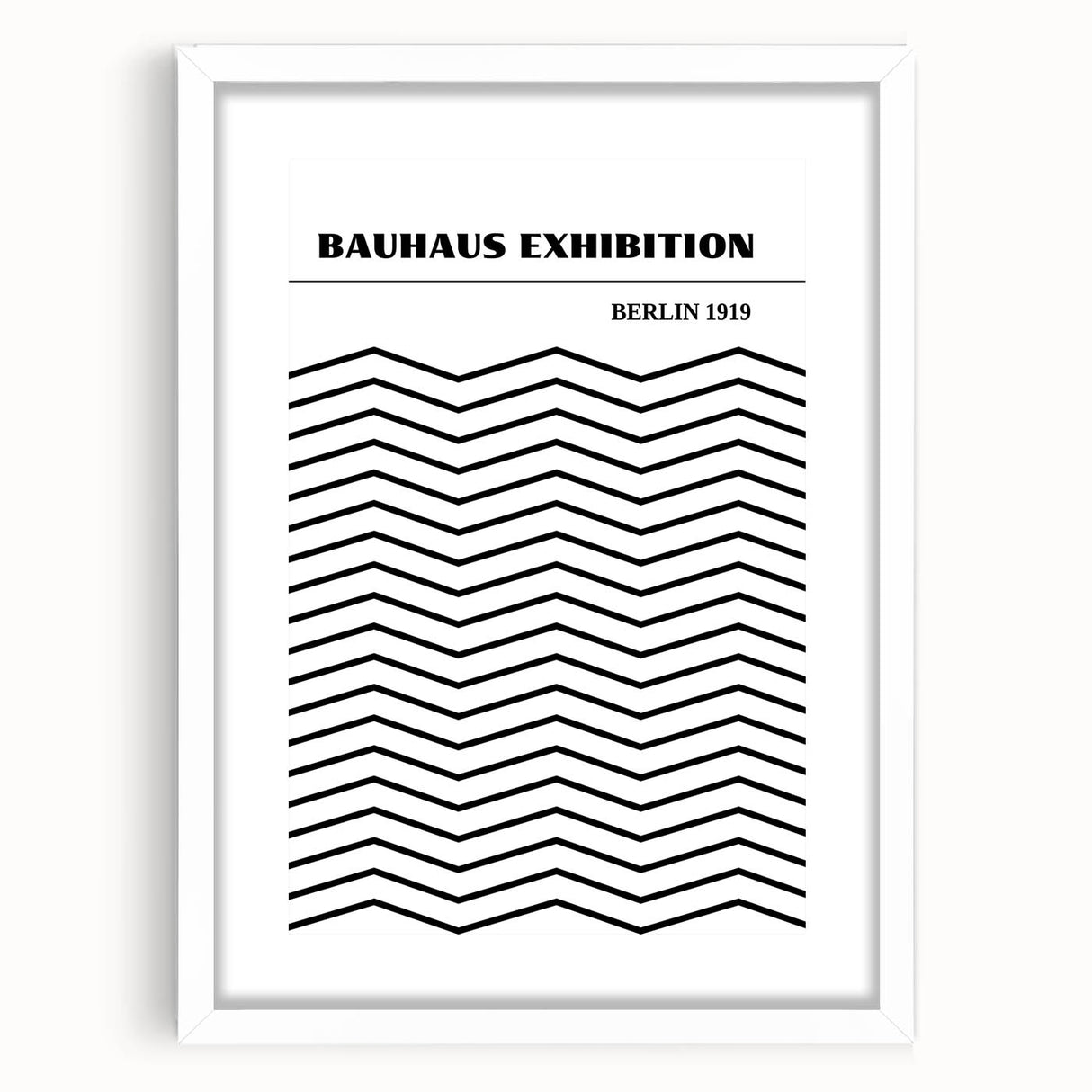 Bohemian Black and White Chevron Art | Eclectic Bauhaus Boho Decor Print