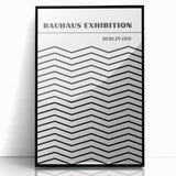 Bohemian Black and White Chevron Art | Eclectic Bauhaus Boho Decor Print