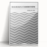Bohemian Black and White Chevron Art | Eclectic Bauhaus Boho Decor Print