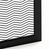 Bohemian Black and White Chevron Art | Eclectic Bauhaus Boho Decor Print