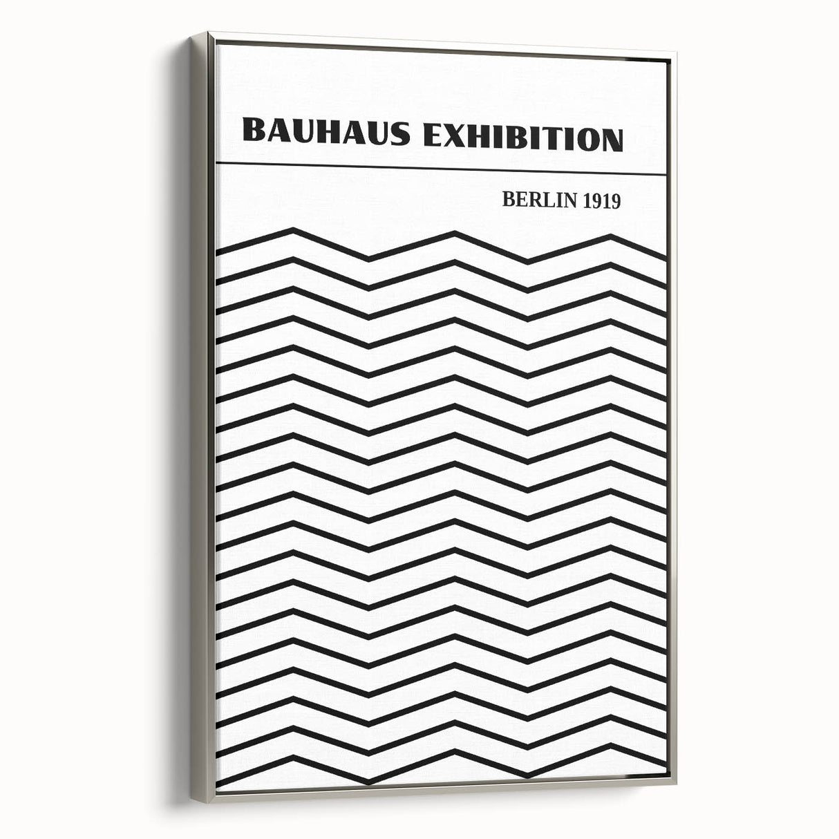 Bohemian Black and White Chevron Art | Eclectic Bauhaus Boho Decor Print