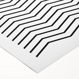 Bohemian Black and White Chevron Art | Eclectic Bauhaus Boho Decor Print