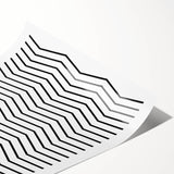 Bohemian Black and White Chevron Art | Eclectic Bauhaus Boho Decor Print