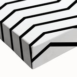 Bohemian Black and White Chevron Art | Eclectic Bauhaus Boho Decor Print