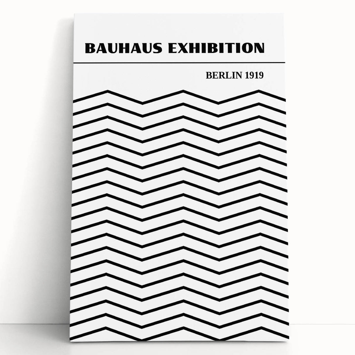 Bohemian Black and White Chevron Art | Eclectic Bauhaus Boho Decor Print