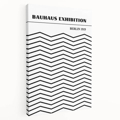 Bohemian Black and White Chevron Art | Eclectic Bauhaus Boho Decor Print