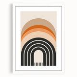 Boho Wall Art | Eclectic Bohemian Decor Canvas | Colorful Arch Design