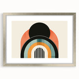 Bohemian Wall Art | Retro Bauhaus Arches Boho Canvas | Eclectic Art Print