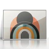 Bohemian Wall Art | Retro Bauhaus Arches Boho Canvas | Eclectic Art Print
