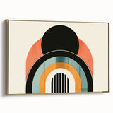Bohemian Wall Art | Retro Bauhaus Arches Boho Canvas | Eclectic Art Print