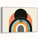 Bohemian Wall Art | Retro Bauhaus Arches Boho Canvas | Eclectic Art Print
