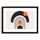 Boho Wall Art | Eclectic Bohemian Decor | Colorful Arch and Circle Design