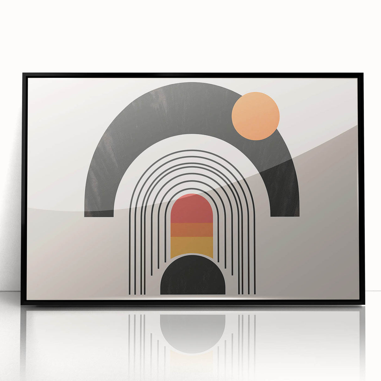 Boho Wall Art | Eclectic Bohemian Decor | Colorful Arch and Circle Design