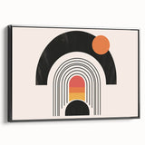 Boho Wall Art | Eclectic Bohemian Decor | Colorful Arch and Circle Design