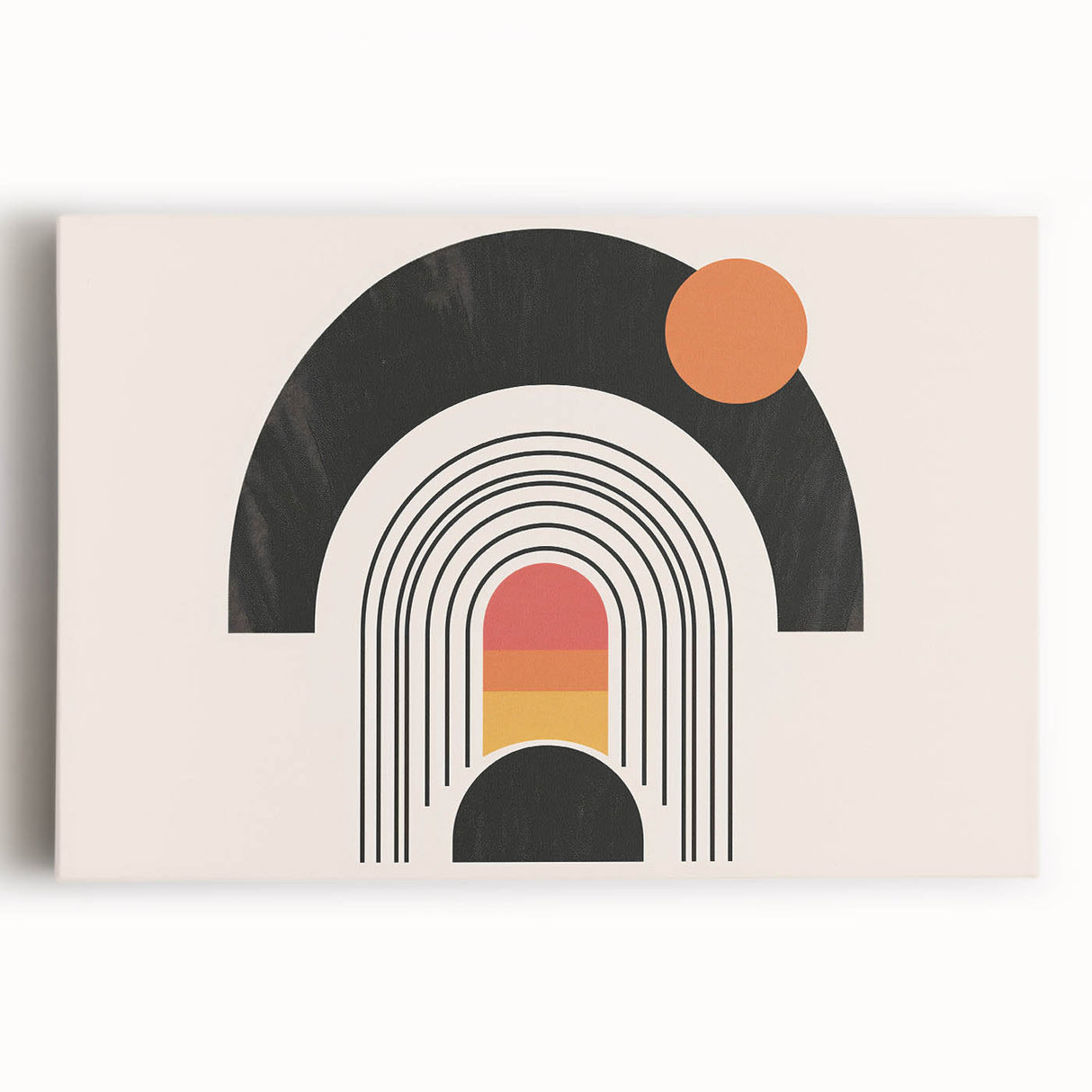 Boho Wall Art | Eclectic Bohemian Decor | Colorful Arch and Circle Design