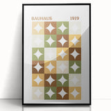 Bohemian Wall Art | Bauhaus Geometric Boho Decor Canvas | Eclectic Print