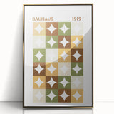 Bohemian Wall Art | Bauhaus Geometric Boho Decor Canvas | Eclectic Print