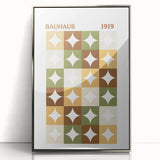 Bohemian Wall Art | Bauhaus Geometric Boho Decor Canvas | Eclectic Print