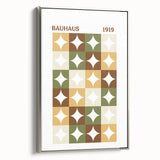 Bohemian Wall Art | Bauhaus Geometric Boho Decor Canvas | Eclectic Print