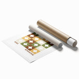 Bohemian Wall Art | Bauhaus Geometric Boho Decor Canvas | Eclectic Print