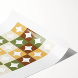 Bohemian Wall Art | Bauhaus Geometric Boho Decor Canvas | Eclectic Print