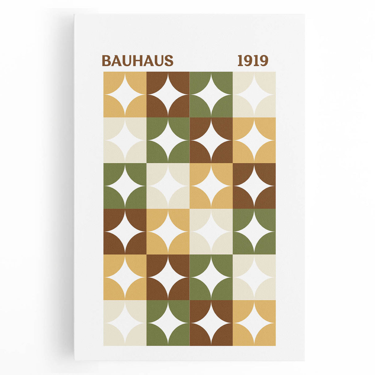 Bohemian Wall Art | Bauhaus Geometric Boho Decor Canvas | Eclectic Print