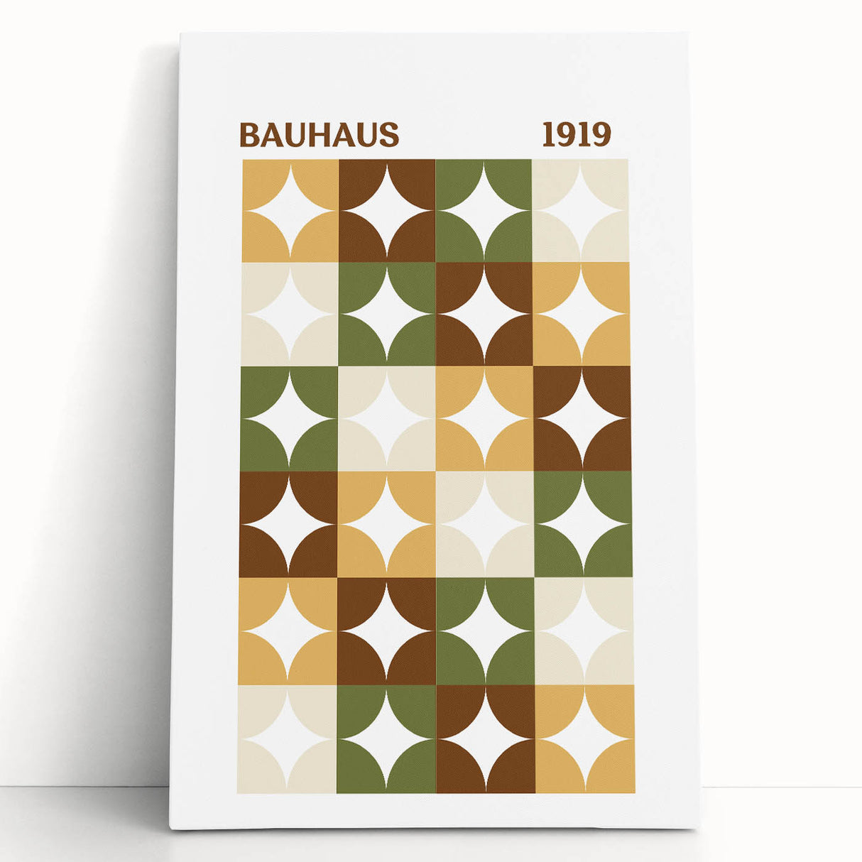 Bohemian Wall Art | Bauhaus Geometric Boho Decor Canvas | Eclectic Print