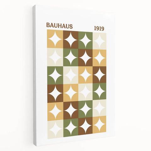 Bohemian Wall Art | Bauhaus Geometric Boho Decor Canvas | Eclectic Print