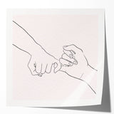 Bohemian Wall Art | Romantic Boho Hand Sketch Decor Canvas | Eclectic Art Print