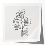 Bohemian Wall Art | Elegant Floral Boho Decor Canvas | Eclectic Art Print