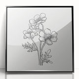 Bohemian Wall Art | Elegant Floral Boho Decor Canvas | Eclectic Art Print