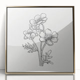 Bohemian Wall Art | Elegant Floral Boho Decor Canvas | Eclectic Art Print