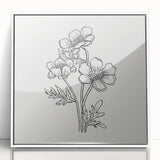 Bohemian Wall Art | Elegant Floral Boho Decor Canvas | Eclectic Art Print