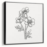 Bohemian Wall Art | Elegant Floral Boho Decor Canvas | Eclectic Art Print