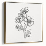 Bohemian Wall Art | Elegant Floral Boho Decor Canvas | Eclectic Art Print