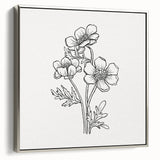 Bohemian Wall Art | Elegant Floral Boho Decor Canvas | Eclectic Art Print