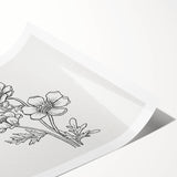 Bohemian Wall Art | Elegant Floral Boho Decor Canvas | Eclectic Art Print