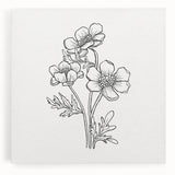 Bohemian Wall Art | Elegant Floral Boho Decor Canvas | Eclectic Art Print