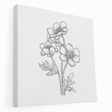 Bohemian Wall Art | Elegant Floral Boho Decor Canvas | Eclectic Art Print