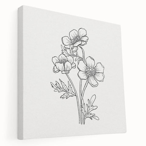 Bohemian Wall Art | Elegant Floral Boho Decor Canvas | Eclectic Art Print