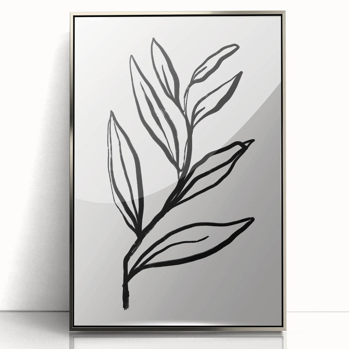 Bohemian Wall Art | Bold Botanical Line Drawing | Minimalist Nature Decor