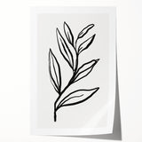 Bohemian Wall Art | Bold Botanical Line Drawing | Minimalist Nature Decor