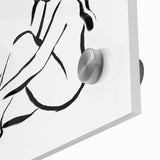 Boho Chic Wall Art - Minimalist Line Art Nude Figure Bohemian Canvas