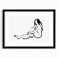 Boho Chic Wall Art - Minimalist Line Art Nude Figure Bohemian Canvas