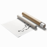 Boho Chic Wall Art - Minimalist Line Art Nude Figure Bohemian Canvas