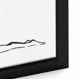 Bohemian Wall Art - Minimalist Line Art Nude in Relaxed Pose Canvas