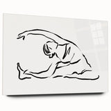Boho Chic Wall Art - Minimalist Line Art Yoga Pose Bohemian Canvas