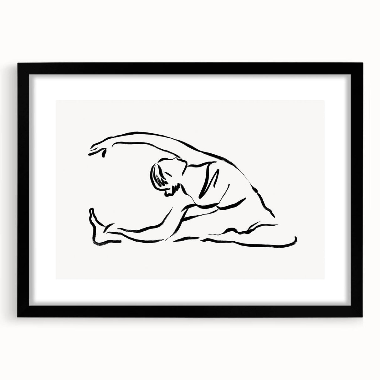 Boho Chic Wall Art - Minimalist Line Art Yoga Pose Bohemian Canvas