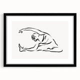 Boho Chic Wall Art - Minimalist Line Art Yoga Pose Bohemian Canvas